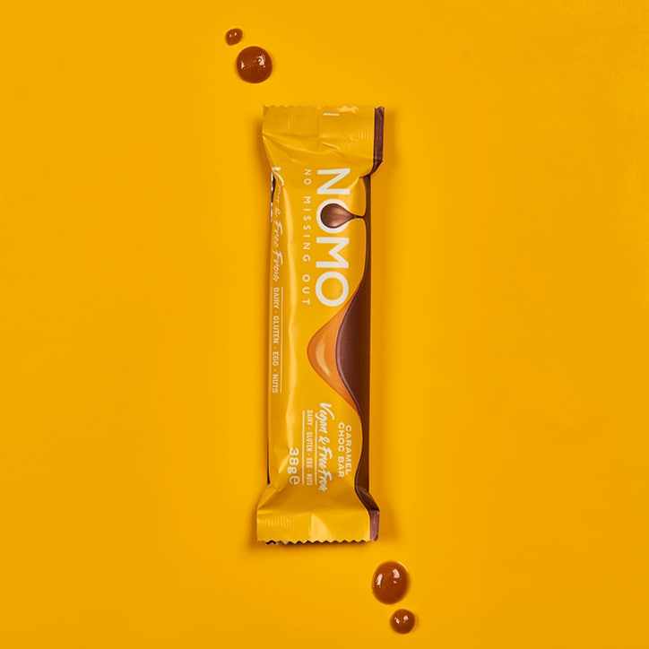 NOMO Free From Caramel Filled Choc Bar 38g